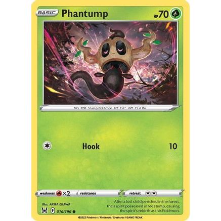 Phantump 16/196 - SWSH11 Lost Origin Reverse Holofoil