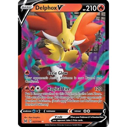 Delphox V 27/196 - SWSH11 Lost Origin Holofoil