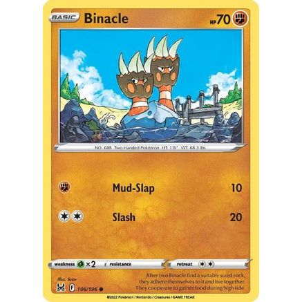 Binacle 106/196 - SWSH11 Lost Origin