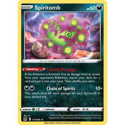 Spiritomb 117/196 - SWSH11 Lost Origin Reverse Holofoil