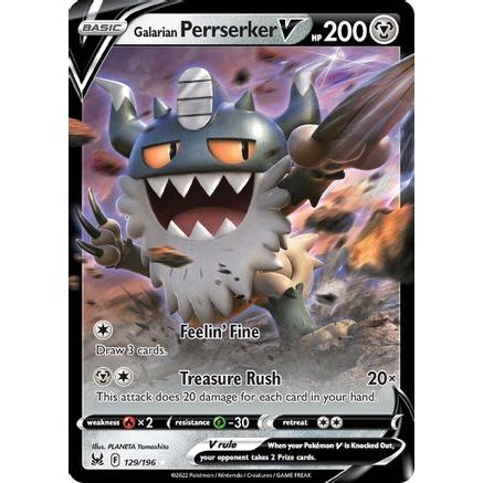 Galarian Perrserker V 129/196 - SWSH11 Lost Origin Holofoil