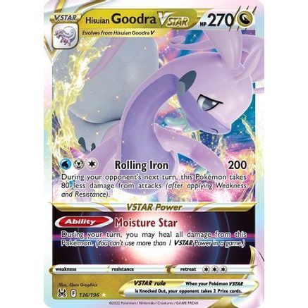 Hisuian Goodra VSTAR 136/196 - SWSH11 Lost Origin Holofoil