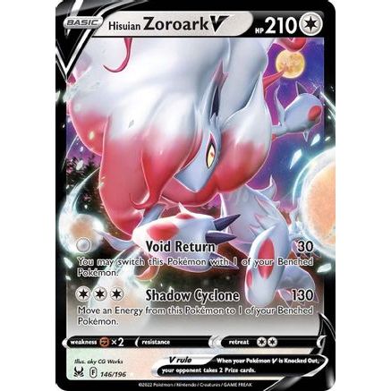Hisuian Zoroark V 146/196 - SWSH11 Lost Origin Holofoil