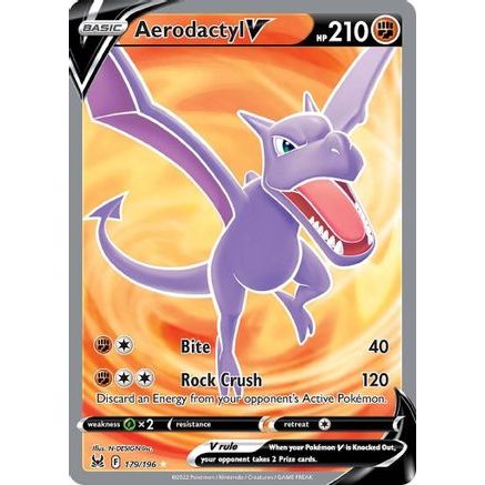Aerodactyl V (Full Art) 179/196 - SWSH11 Lost Origin Holofoil
