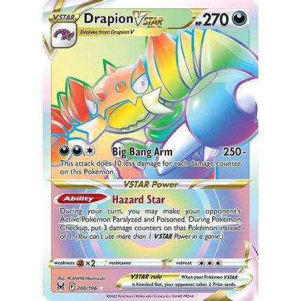Drapion VSTAR (Secret) 200/196 - SWSH11 Lost Origin Holofoil