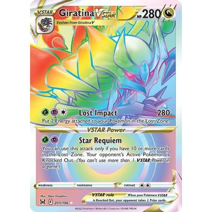 Giratina VSTAR (201) (Secret) 201/196 - SWSH11 Lost Origin Holofoil