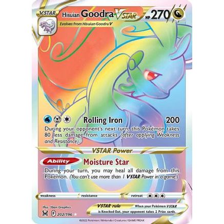 Hisuian Goodra VSTAR (Secret) 202/196 - SWSH11 Lost Origin Holofoil