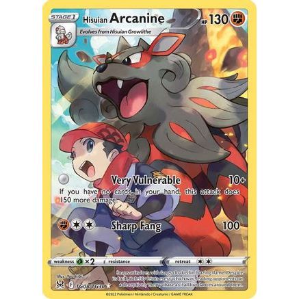 Hisuian Arcanine TG08/30 - SWSH11 Lost Origin Trainer Gallery Holofoil