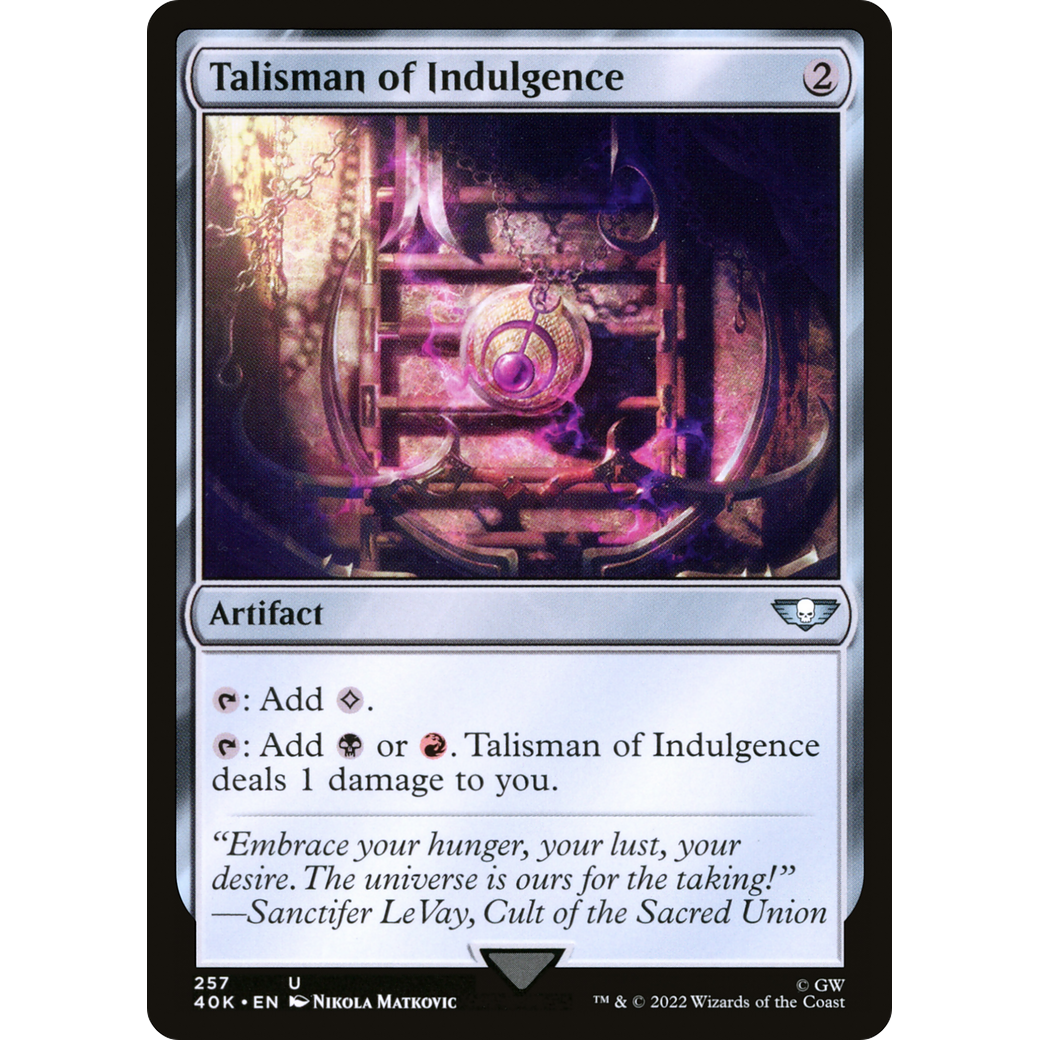 Talisman of Indulgence (40K-257) - Warhammer 40,000 Commander