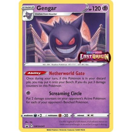 Gengar - SWSH241 (Prerelease) SWSH241/307 - SWSH Sword & Shield Promo Cards Holofoil