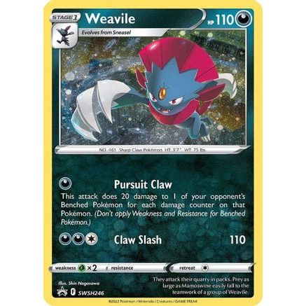 Weavile - SWSH246 (Cosmos Holo) SWSH246/307 - SWSH Sword & Shield Promo Cards Holofoil