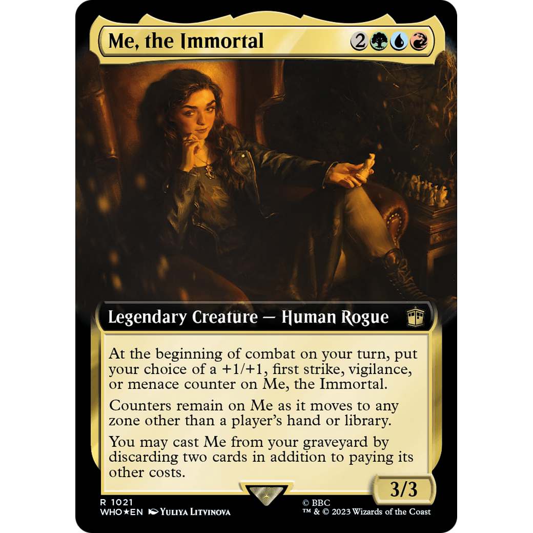 Me, the Immortal (Extended Art) (Surge Foil) (WHO-1021) - Doctor Who: (Extended Art) Foil