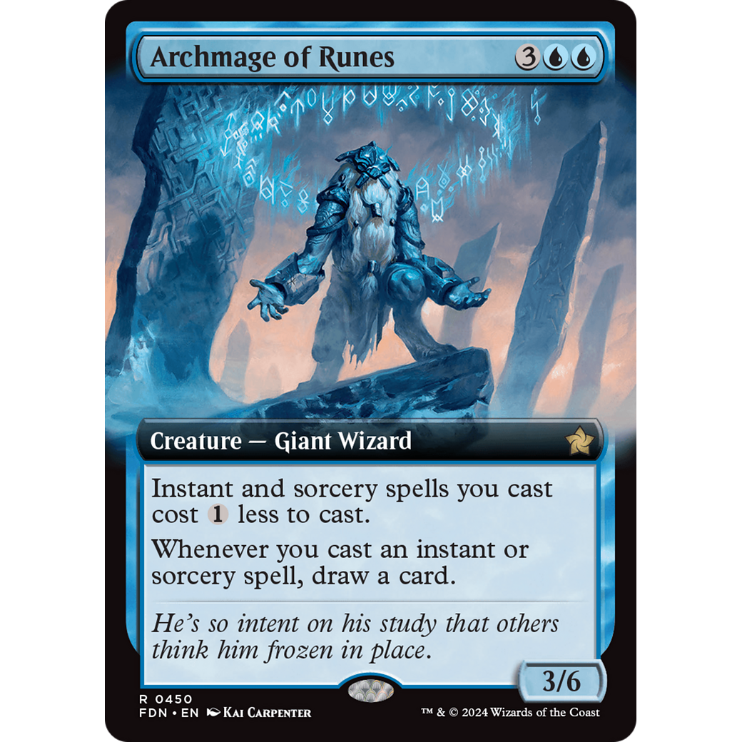 Archmage of Runes (FDN-450) - Foundations: (Extended Art) Foil