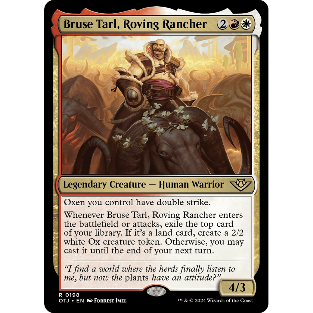 Bruse Tarl, Roving Rancher (OTJ-198) - Outlaws of Thunder Junction