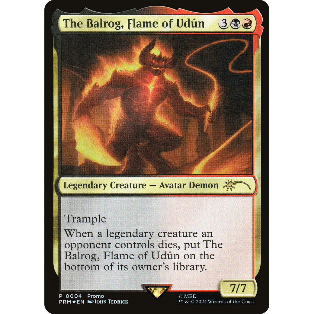 The Balrog, Flame of Udûn (UMP-004) - Tales of Middle-earth Deluxe Commander Kit Foil