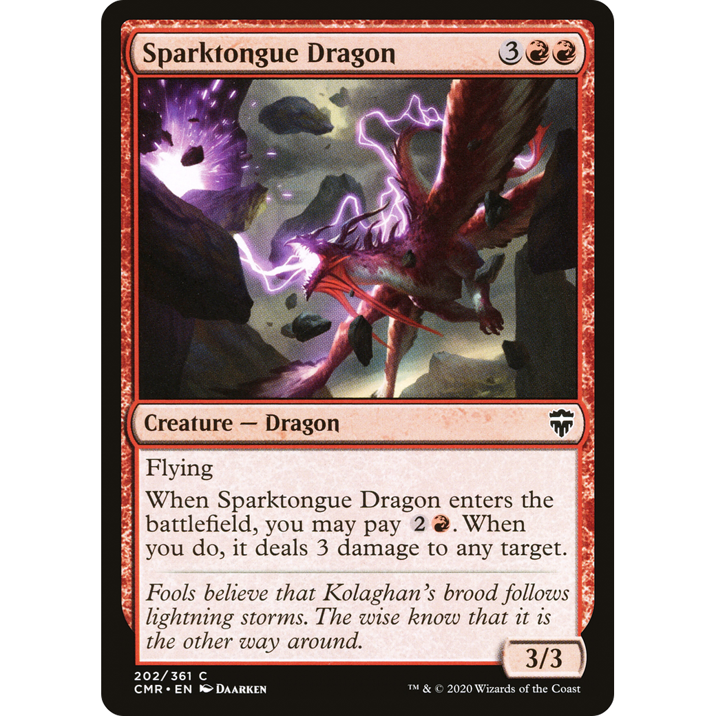 Sparktongue Dragon (CMR-202) - Commander Legends Foil