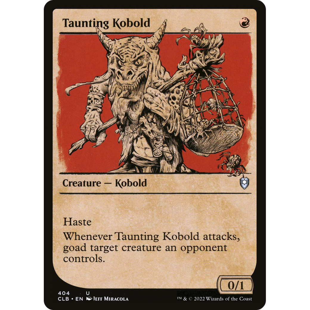 Taunting Kobold (CLB-404) - Commander Legends: Battle for Baldur's Gate: (Showcase) Foil