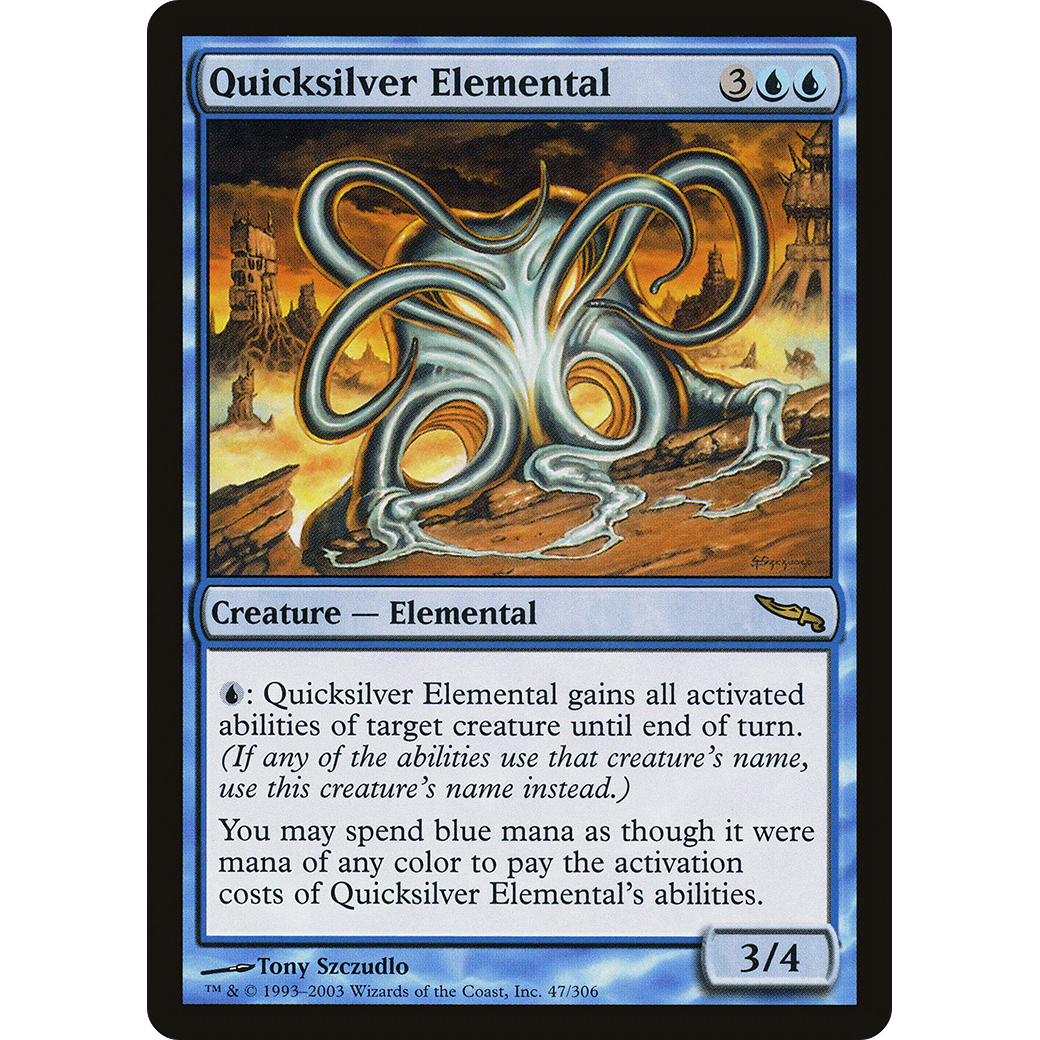 Quicksilver Elemental (MRD-047) - Mirrodin Foil