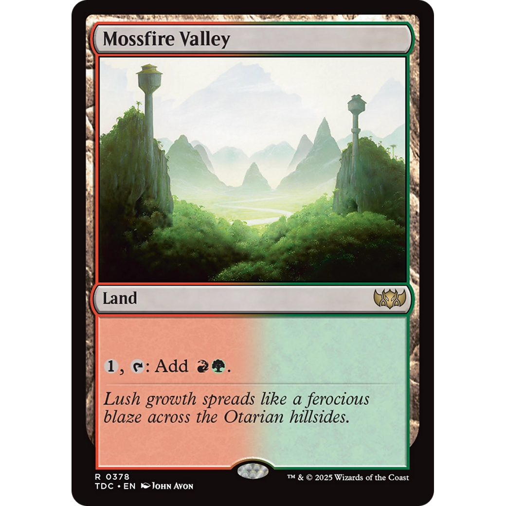Mossfire Valley (TDC-378) - Commander: Tarkir: Dragonstorm
