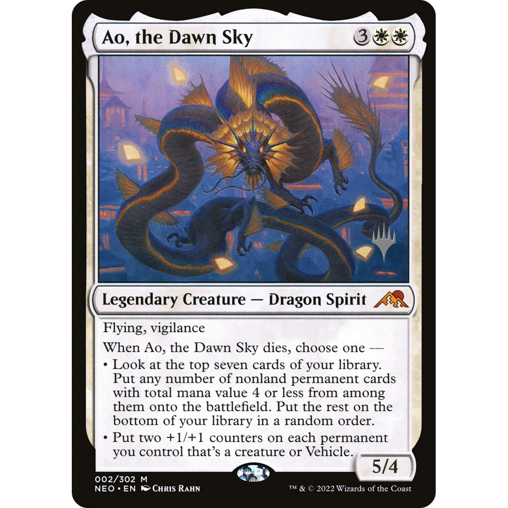 Ao, the Dawn Sky (PPNEO-02P) - Kamigawa: Neon Dynasty Promos