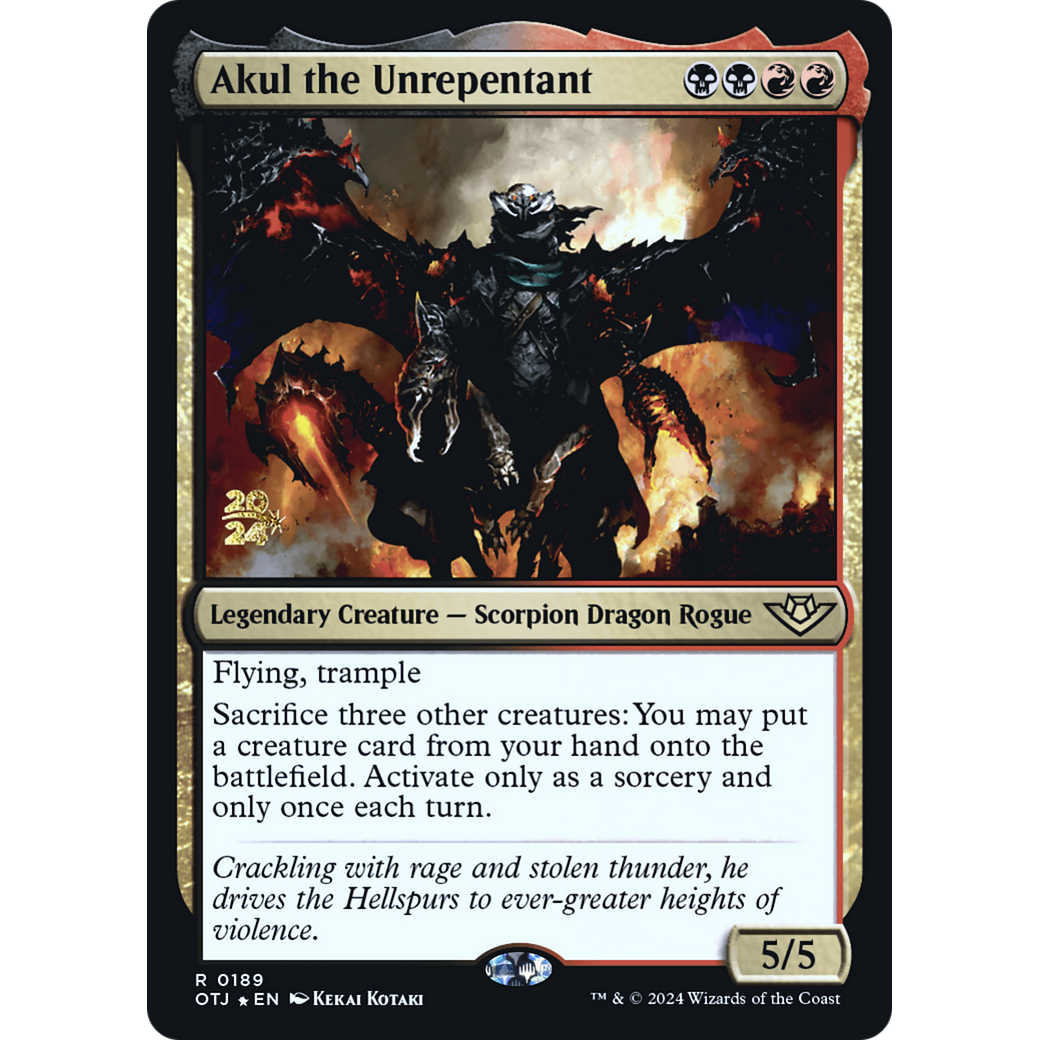 Akul the Unrepentant (PRE-189S) - Outlaws of Thunder Junction Promos Foil