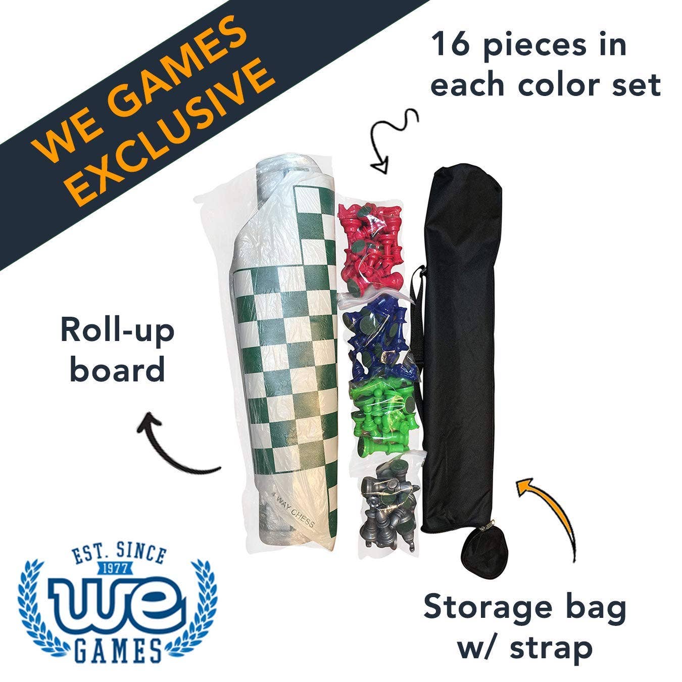 4 Way Chess Set, 3.75 in. King