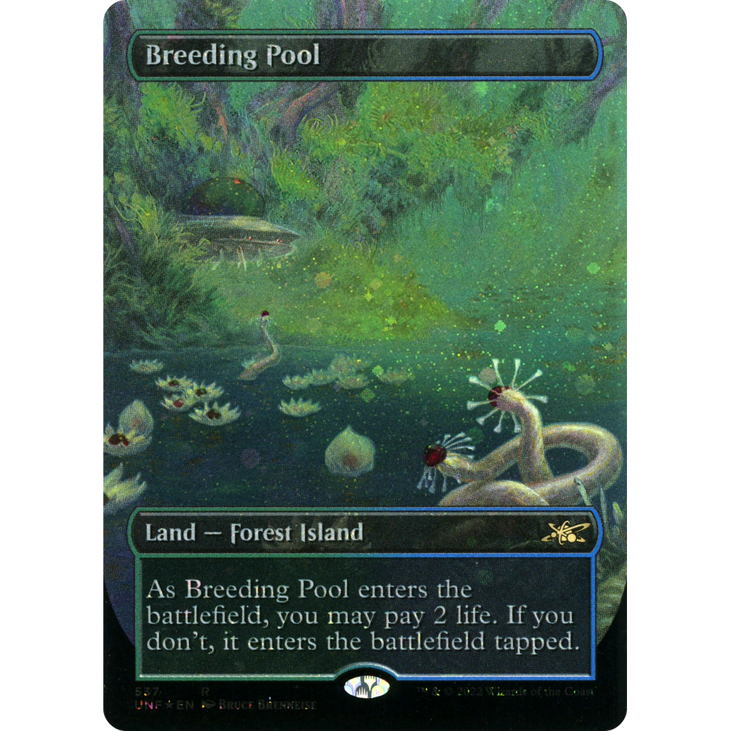Breeding Pool (Borderless) (Galaxy Foil) (UNF-537) - Unfinity (Borderless) Foil