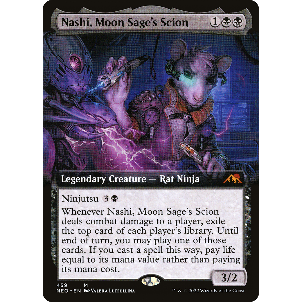 Nashi, Moon Sage's Scion (NEO-459) - Kamigawa: Neon Dynasty: (Extended Art)