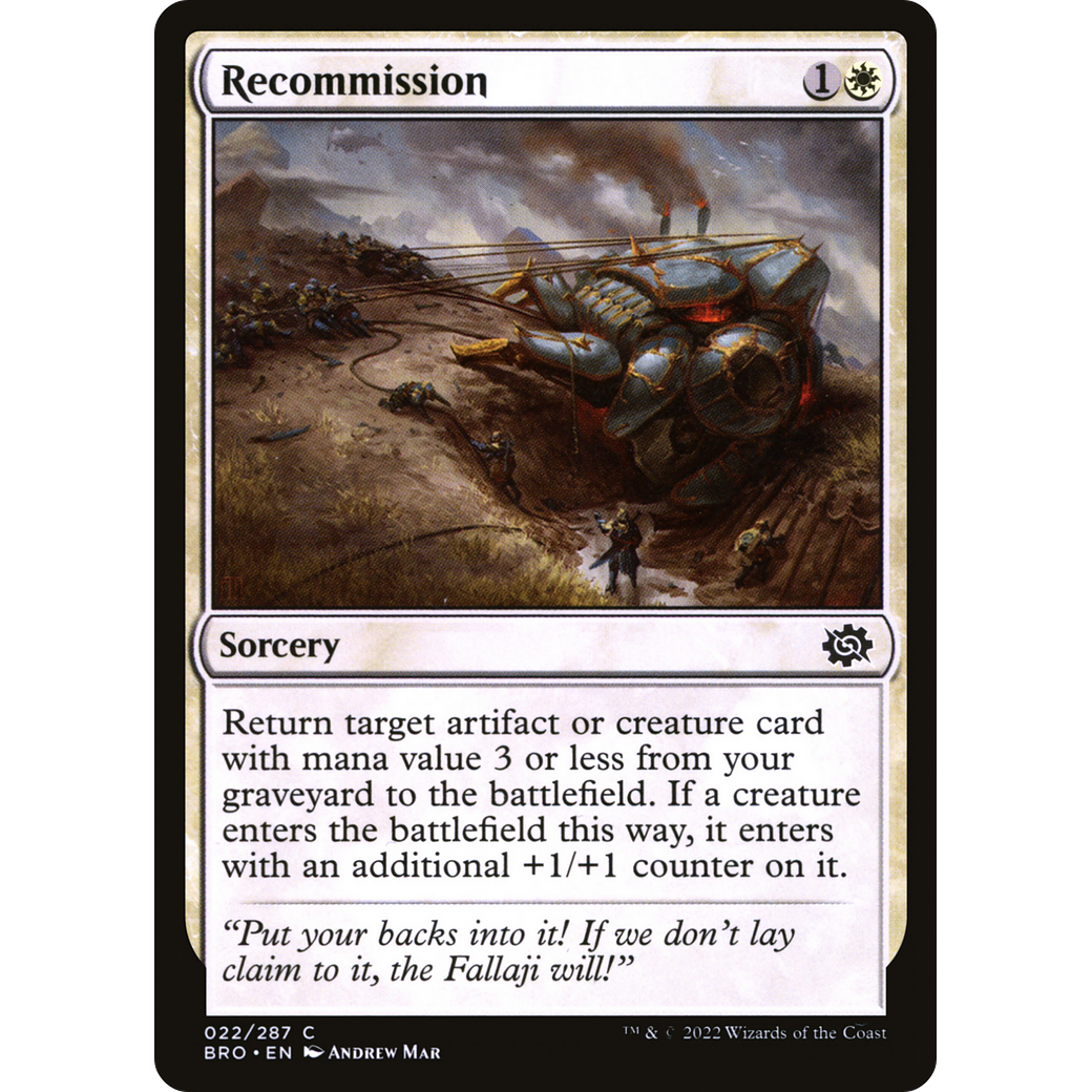 Recommission (BRO-022) - The Brothers' War
