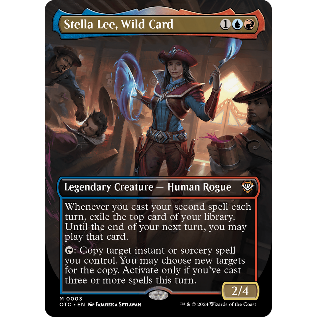 Stella Lee, Wild Card (OTC-003) - Outlaws of Thunder Junction Commander (Borderless) Foil