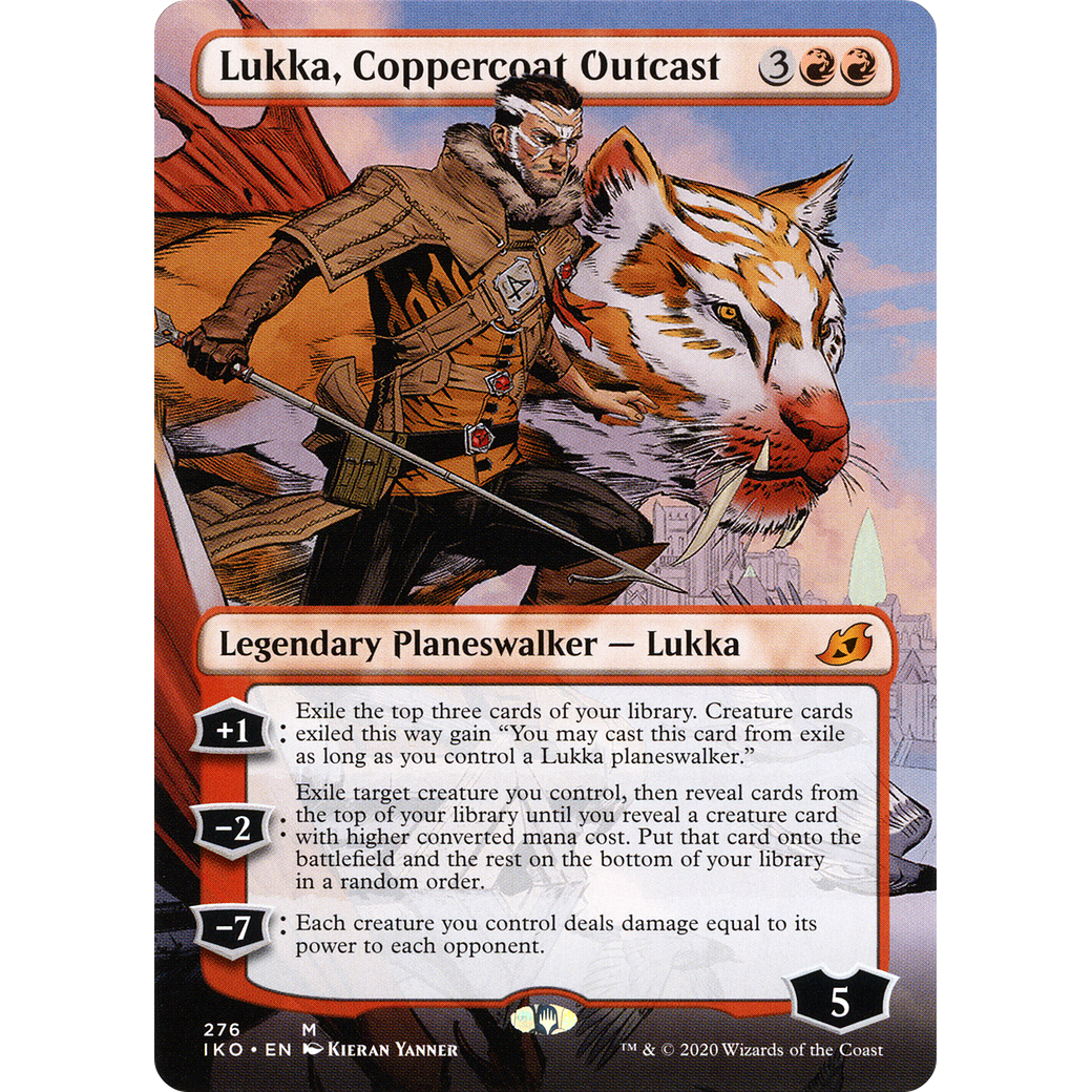Lukka, Coppercoat Outcast (Borderless) (IKO-276) - Ikoria: Lair of Behemoths (Borderless)