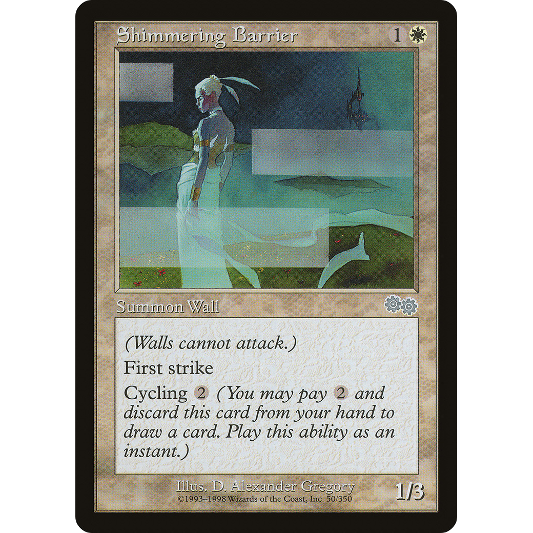Shimmering Barrier (USG-050) - Urza's Saga