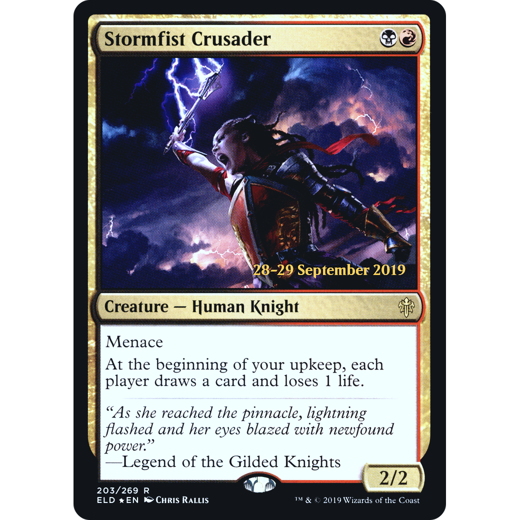 Stormfist Crusader (PRE-203) - Throne of Eldraine Promos Foil