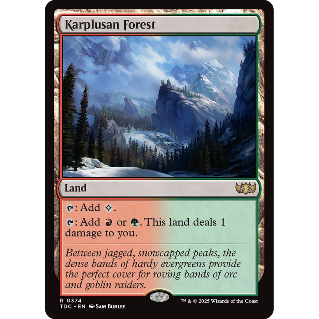 Karplusan Forest (TDC-374) - Commander: Tarkir: Dragonstorm