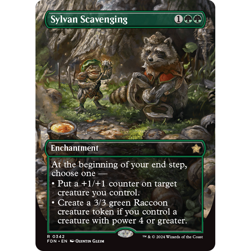 Sylvan Scavenging (FDN-342) - Foundations (Borderless)