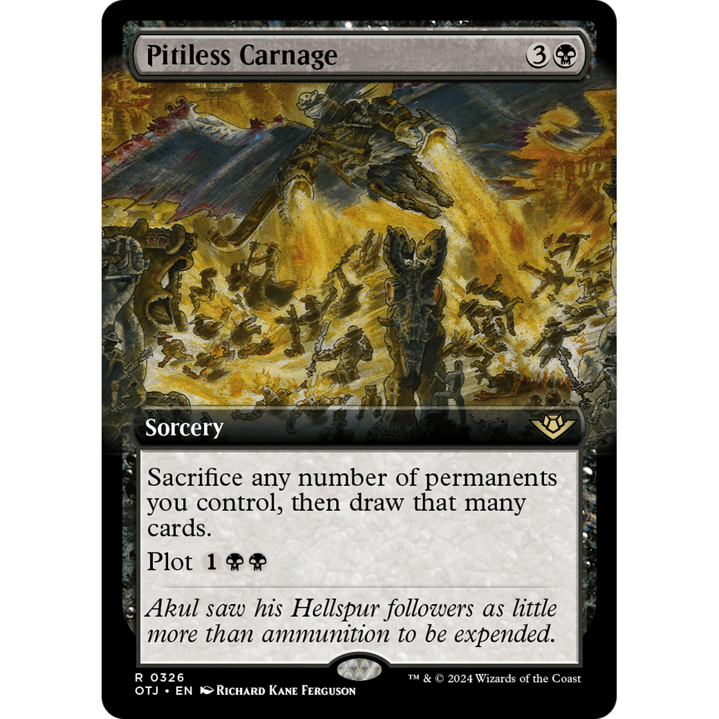 Pitiless Carnage (OTJ-326) - Outlaws of Thunder Junction: (Extended Art) Foil