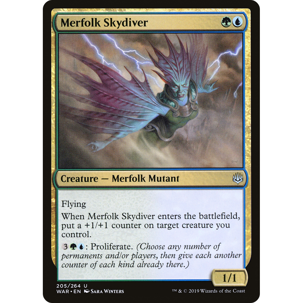 Merfolk Skydiver (WAR-205) - War of the Spark