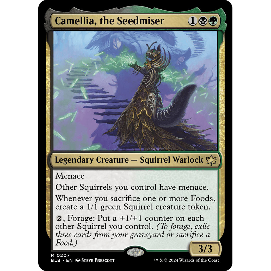 Camellia, the Seedmiser (BLB-207) - Bloomburrow Foil