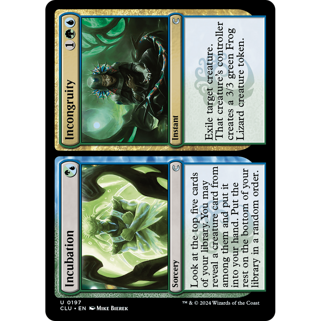 Incubation // Incongruity (CLU-197) - Ravnica: Clue Edition
