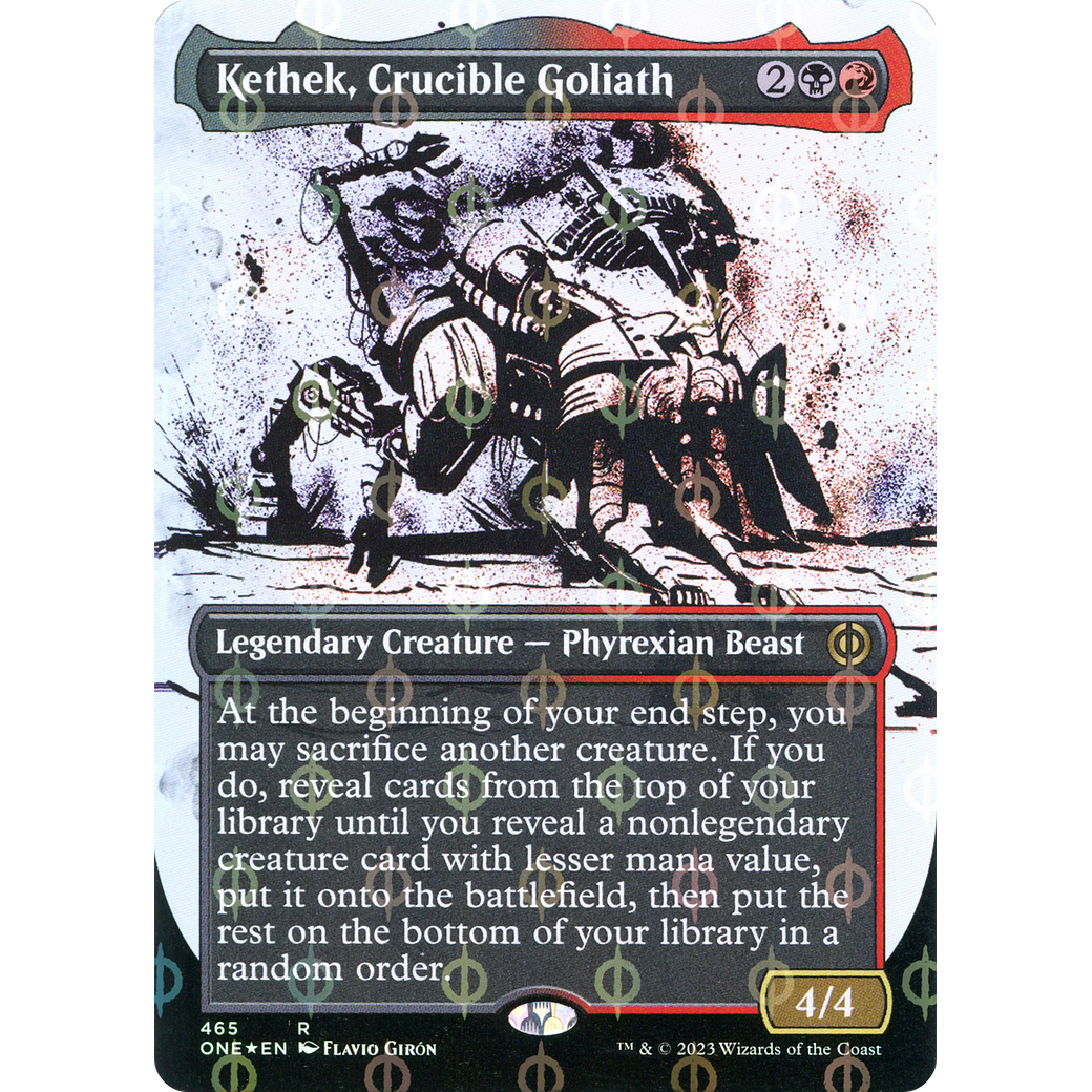 Kethek, Crucible Goliath (ONE-465) - Phyrexia: All Will Be One: (Showcase) (Borderless) Foil