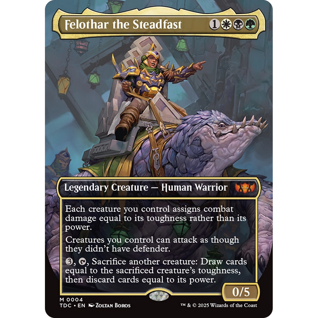 Felothar the Steadfast (TDC-004) - Commander: Tarkir: Dragonstorm (Borderless) Foil