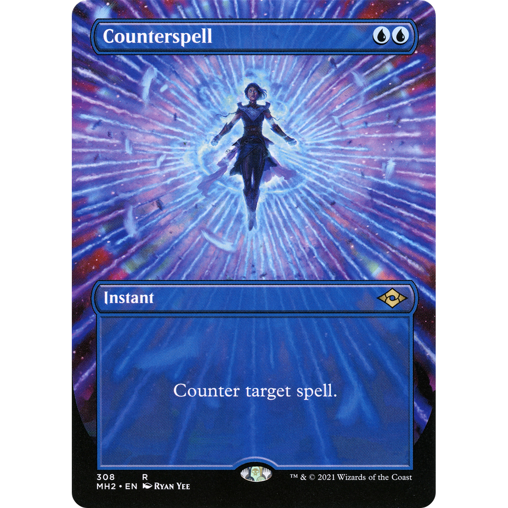 Counterspell (Borderless) (MH2-308) - Modern Horizons 2 (Borderless) Foil