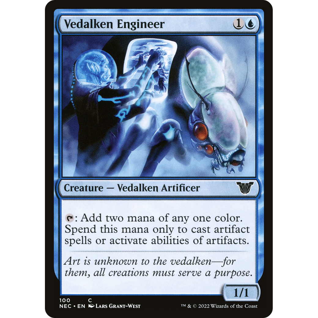 Vedalken Engineer (NEC-100) - Neon Dynasty Commander