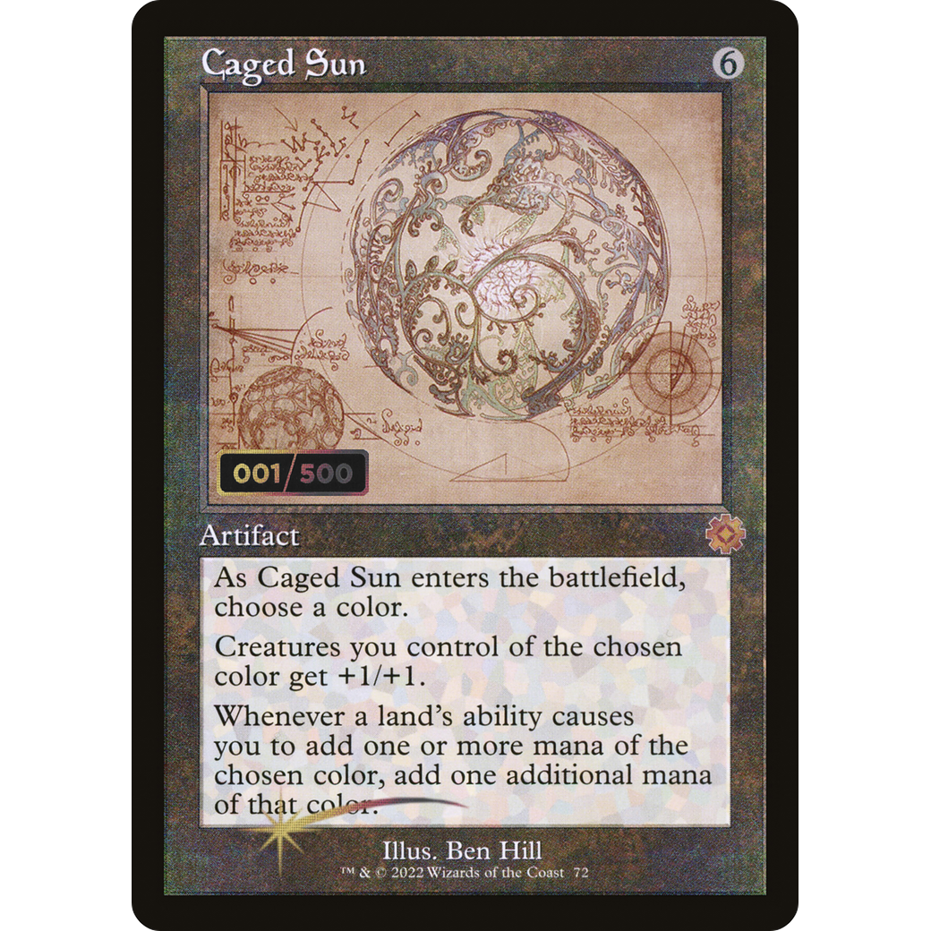 Caged Sun (Schematic) (Serial Numbered) (BRR-072) - The Brothers' War Retro Artifacts Foil