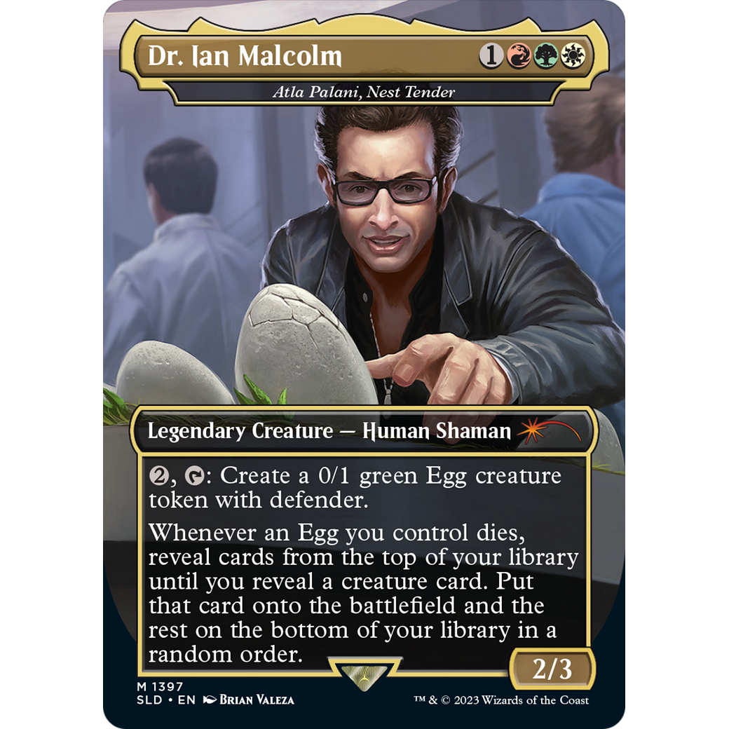 Dr. Ian Malcolm - Atla Palani, Nest Tender (SLD-1397) - Secret Lair Drop / Dr. Ian Malcolm (Borderless)