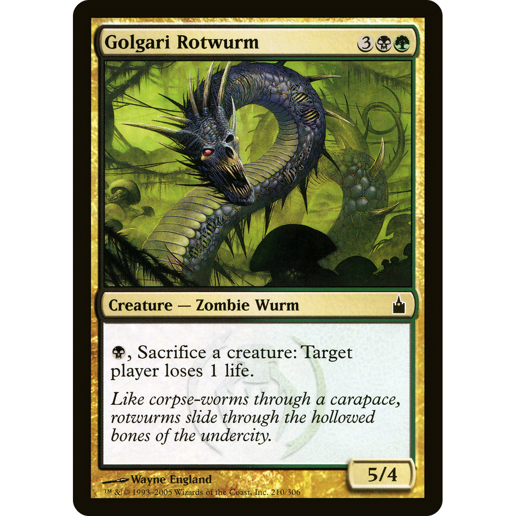 Golgari Rotwurm (RAV-210) - Ravnica: City of Guilds