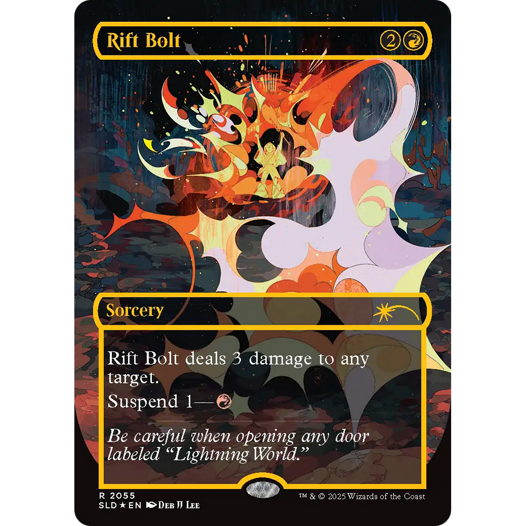 Rift Bolt (2055) (Raised Foil) (SLD-2055) - Secret Lair Drop (Borderless) Foil