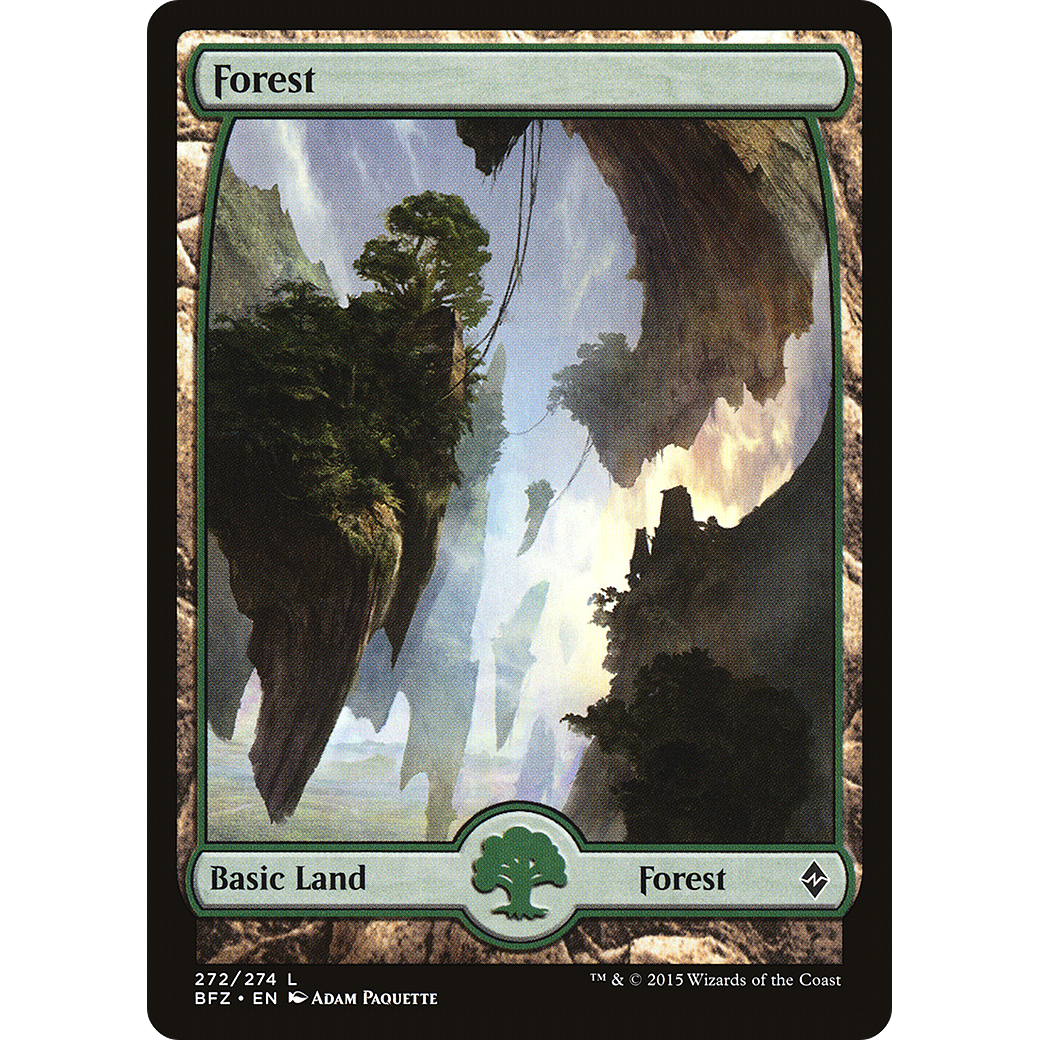 Forest (272) - Full Art (BFZ-272) - Battle for Zendikar Foil