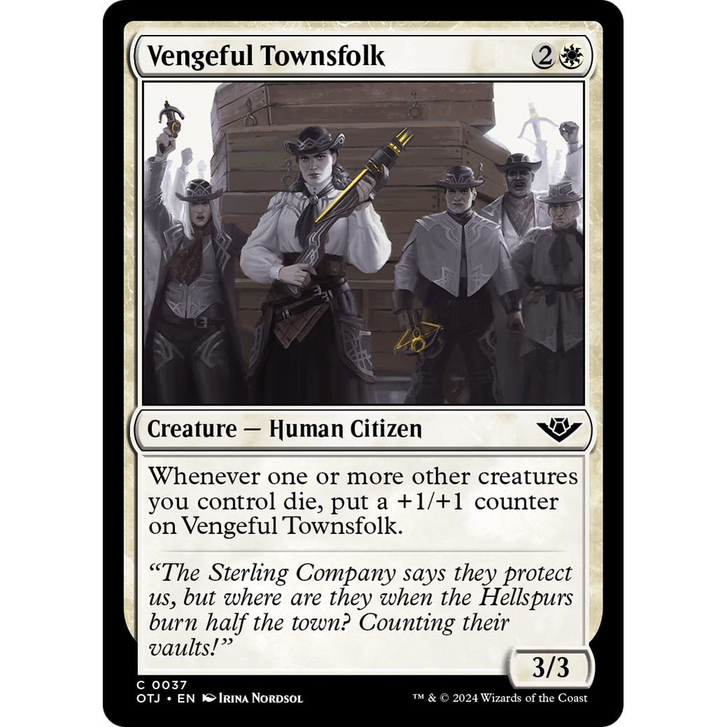 Vengeful Townsfolk (OTJ-037) - Outlaws of Thunder Junction