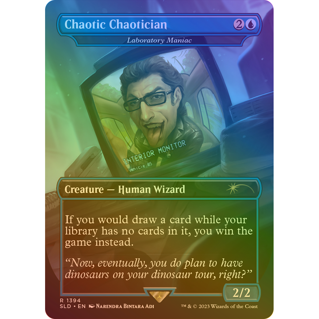 Chaotic Chaotician - Laboratory Maniac (Rainbow Foil) (SLD-1394) - Secret Lair Drop / Chaotic Chaotician (Borderless) Foil